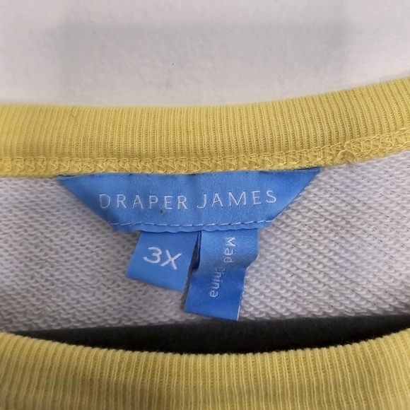 Draper James yellow white Natalie sweatshirt Gingham print Casual Lounge - Picture 8 of 10